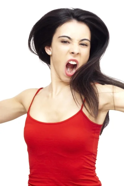 Portrait of a young happy woman — Stock Photo, Image