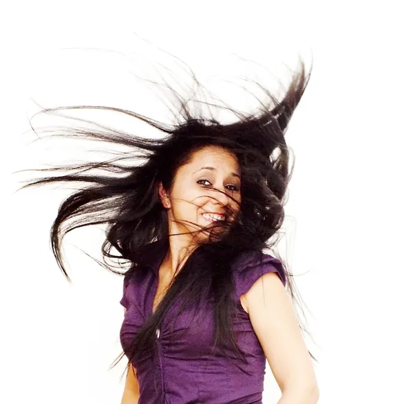 Retrato de uma jovem mulher feliz — Fotografia de Stock