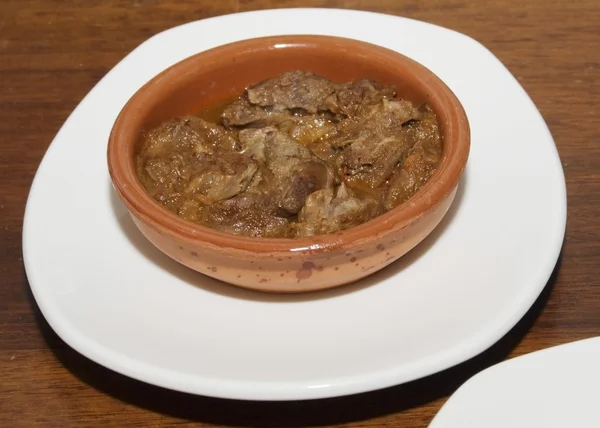 Carne com molho de tomate — Fotografia de Stock