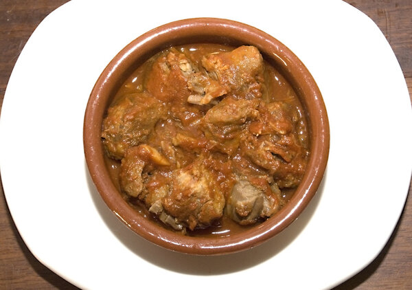 Meat with tomato sauce