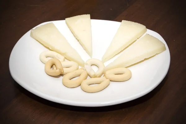 Plate of cheese — Stock Photo, Image