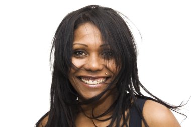 Güzel siyah kadın.