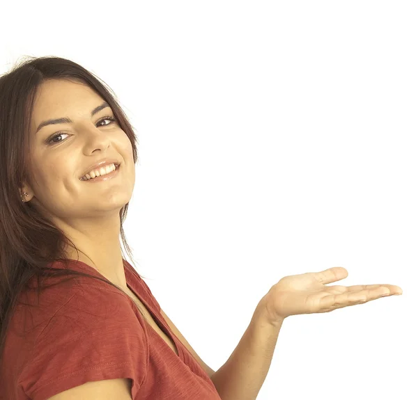 Menina morena bonita — Fotografia de Stock