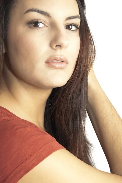 Krásná brunetka — Stock fotografie