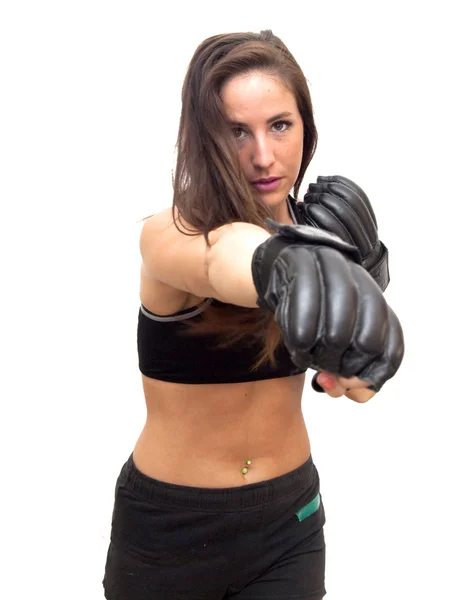 Beautiful boxing woman — Stock Photo, Image