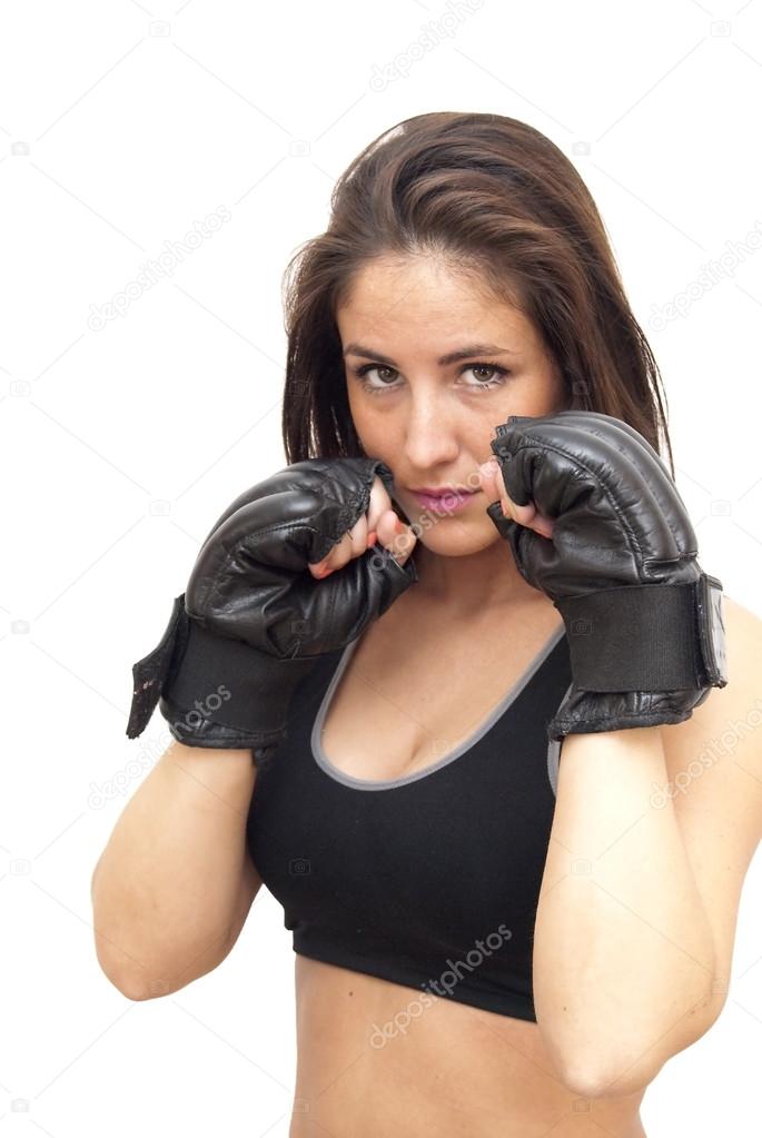 Beautiful boxing woman 