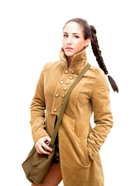 Beautiful  Woman With Jacket — Stock Photo, Image