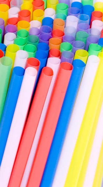 Straws in many different colors — Stock Photo, Image