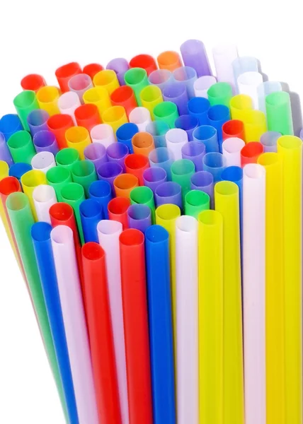 Straws in many different colors — Stock Photo, Image