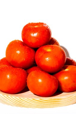 grup izole beyaz zemin üzerine domates