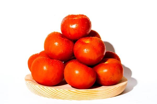 Grupo Tomates Aislados Sobre Fondo Blanco —  Fotos de Stock