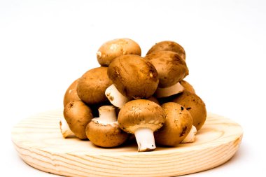 Grup beyaz arka plan üzerinde mantar