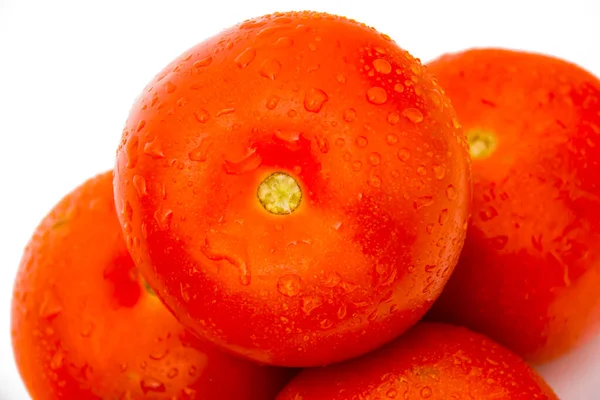 Gruppe Von Tomaten Isoliert Auf Weißem Hintergrund — Stockfoto