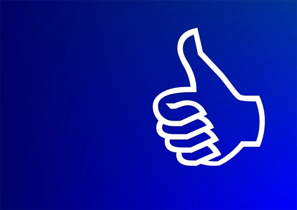 Raised thumbs up symbol in the background — Stock Photo, Image