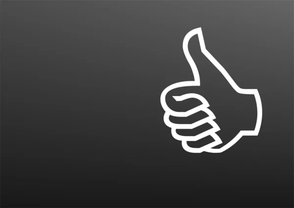 Raised thumbs up symbol in the background — Stock Photo, Image