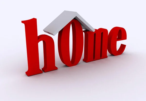 Home sign for background, 3d — Stock Photo, Image