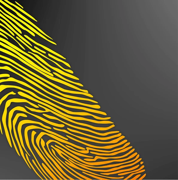 Dark background with the gold fingerprint — Stock Photo, Image