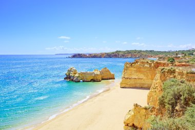 Rock beach praia da rocha portimao. Algarve. Portekiz