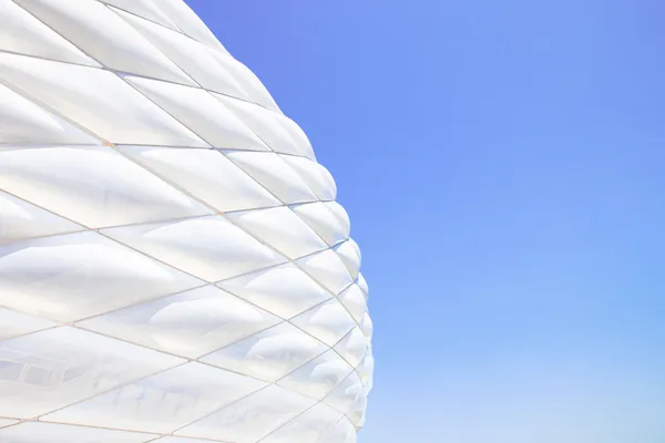 รายละเอียดด้านหน้าของสนามฟุตบอล Allianz Arena มิวนิคจมูก — ภาพถ่ายสต็อก