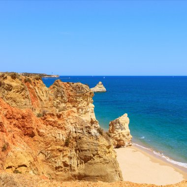 Rock beach praia da rocha portimao. Algarve. Portekiz