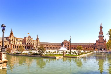 Plaza de espana seville, Endülüs, İspanya, Avrupa