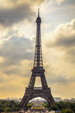 Eiffel tower landmark, trocadero görünümden. Paris, Fransa.