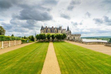 Chateau de amboise Ortaçağ Kalesi, leonardo da vinci mezar. Loire valley, Fransa