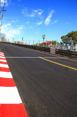 Monaco, monte carlo. Sainte adamak düz yarış asfalt, grand prix circuit