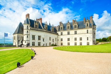 Chateau de amboise Ortaçağ Kalesi, leonardo da vinci mezar. Loire valley, Fransa