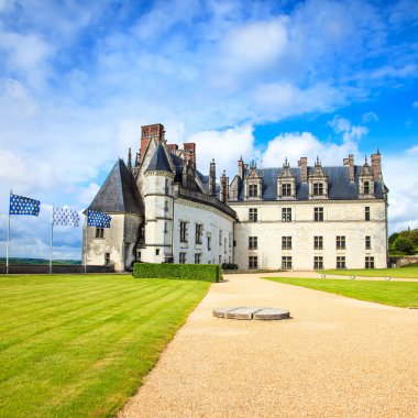 Chateau de amboise Ortaçağ Kalesi, leonardo da vinci mezar. Loire valley, Fransa
