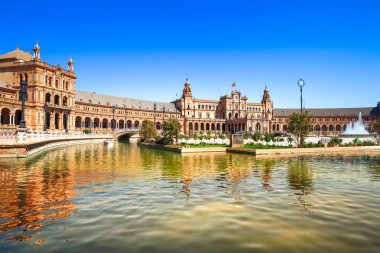 Plaza de espana seville, Endülüs, İspanya, Avrupa