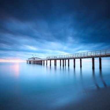Pier yumuşak su uzun pozlama lido camaiore versilia Toskana ita