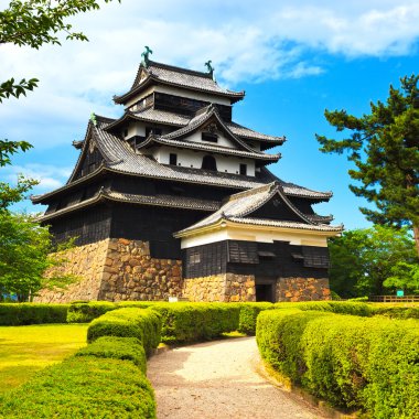 Matsue samuray feodal Kalesi ve Bahçe. Japonya, Asya.