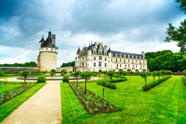 Chateau de chenonceau unesco Ortaçağ Fransız Kalesi ve Bahçe. 