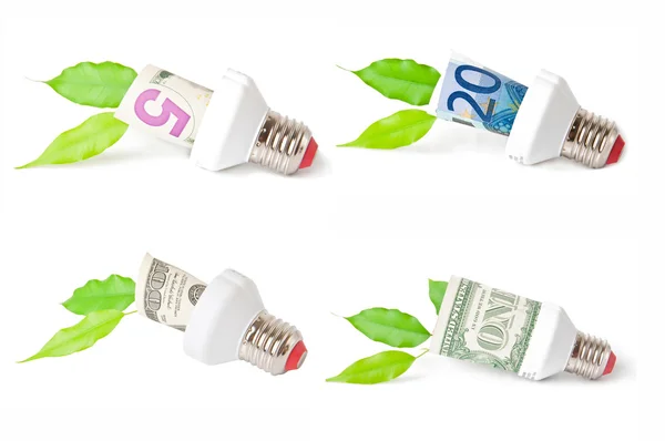Concepto Collage tecnologías de ahorro de energía — Foto de Stock