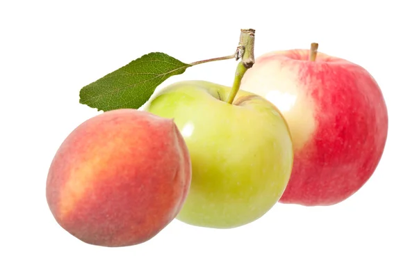 Peach and apple — Stock Photo, Image