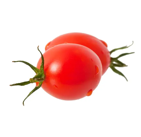 Třešňová rajčata izolovaná na bílém — Stock fotografie