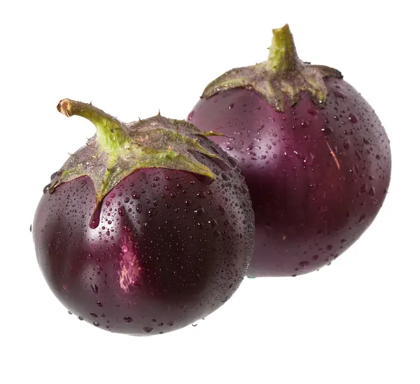 Twee paarse aubergines — Stockfoto