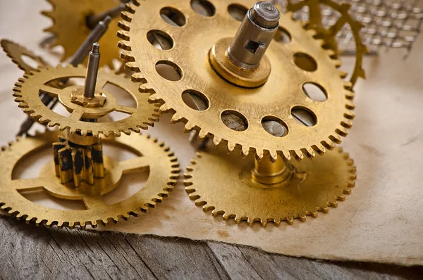 Engranajes mecánicos del reloj —  Fotos de Stock