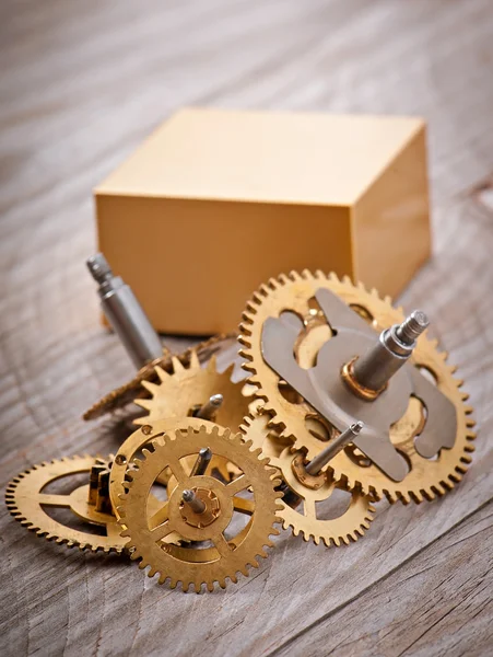 Mechanical clock gears — Stock Photo, Image