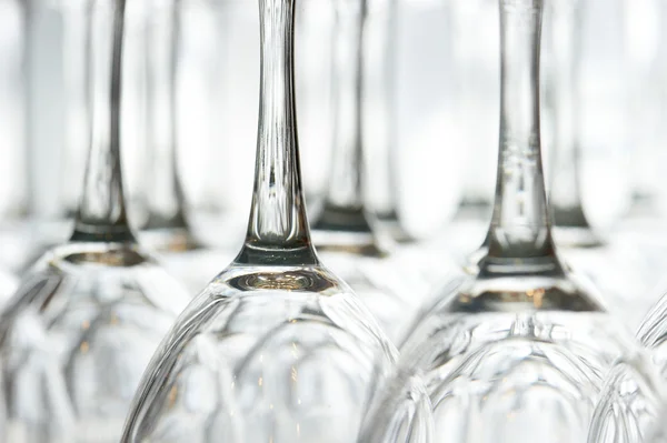 Wine glasses upside down — Stock Photo, Image