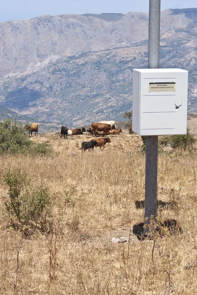 Гидрометеорологическая станция в горах — стоковое фото