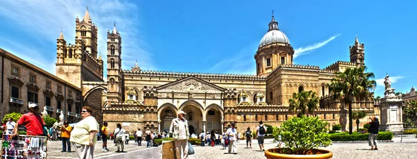 Katedra photomerge Palermo — Zdjęcie stockowe