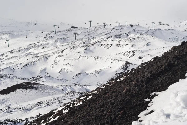 etna yanardağı görünümünü.