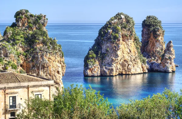 Faraglioni en Scopello, Sicilia — Foto de Stock