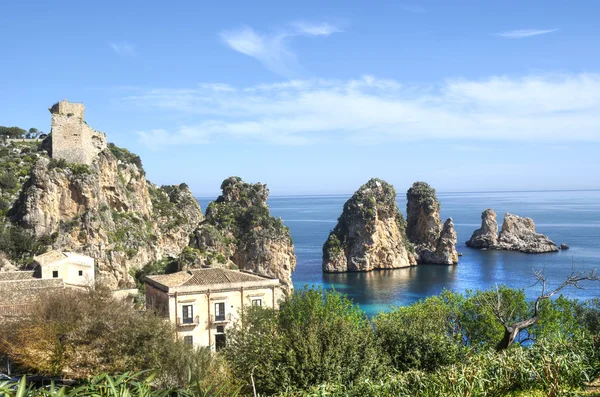 Scopello, Sicilya, Faraglioni — Stok fotoğraf