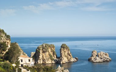 Faraglioni ve tonnara adlı scopello, Sicilya