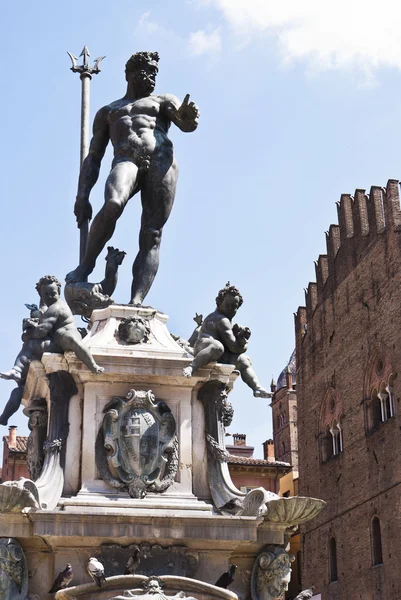Neptunbrunnen in Bologna — Stockfoto