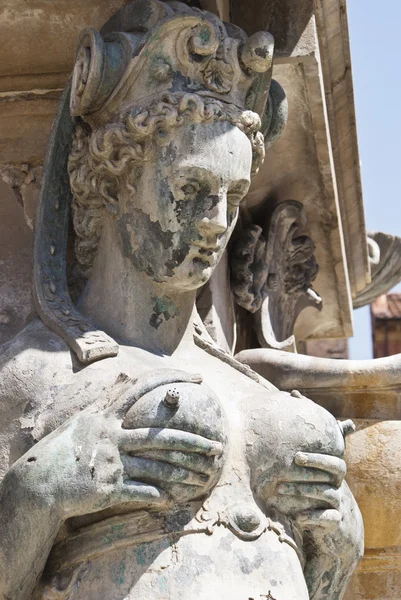 Detalj av Neptunus fontän i bologna — Stockfoto