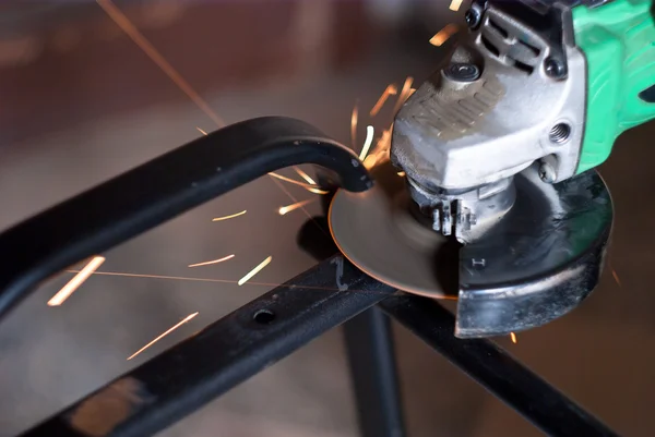 Sparks while grinding — Stock Photo, Image